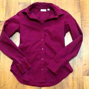 NY & CO Burgundy Button-Down